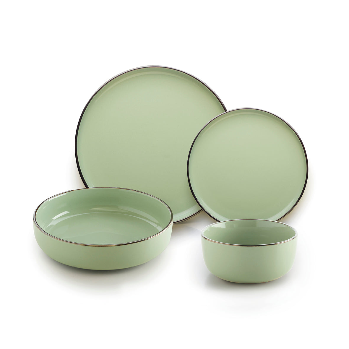 Service de table 24 pieces Vert clair Groupe Brandt Qulinart