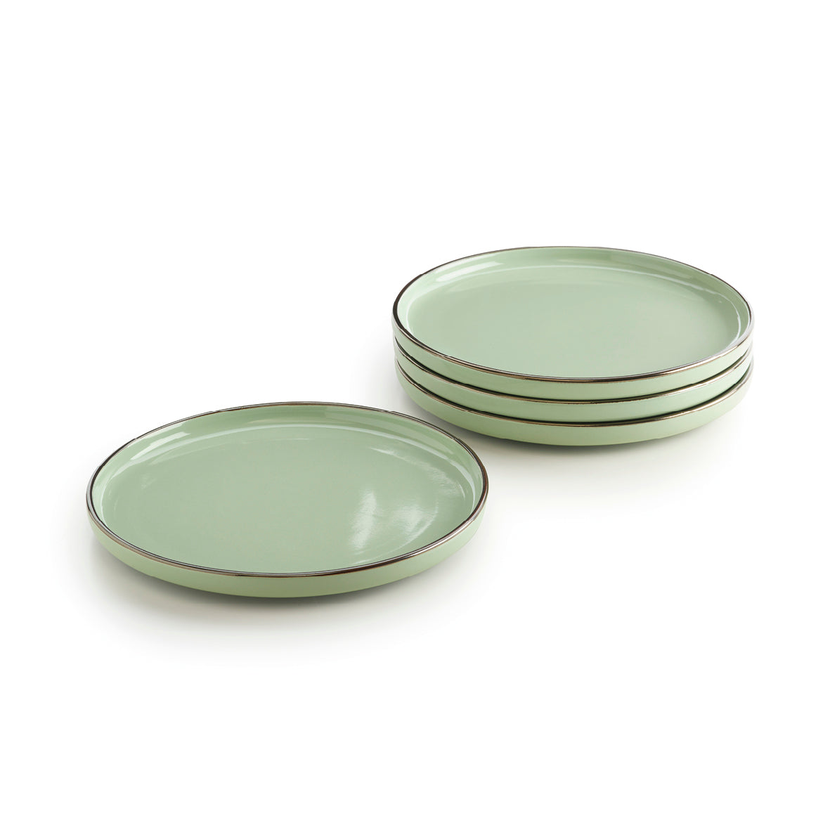 Set of dinner plates Light green – Groupe Brandt (Qulinart)