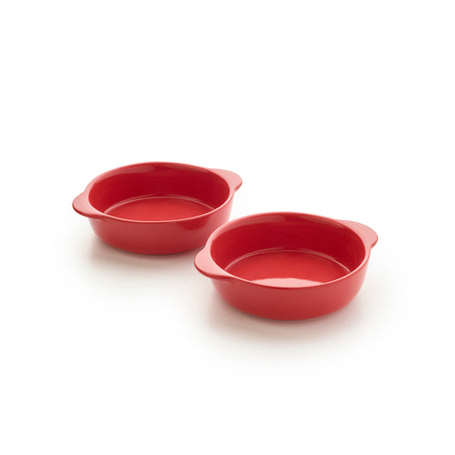 Set aus 2 Crème-Brûlée-Schalen - Rot