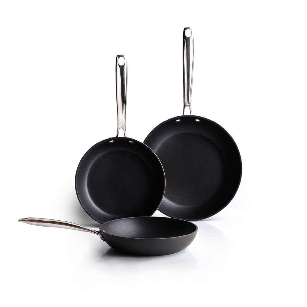 Set of 3 frypans 20 + 24 + 28 cm - Black