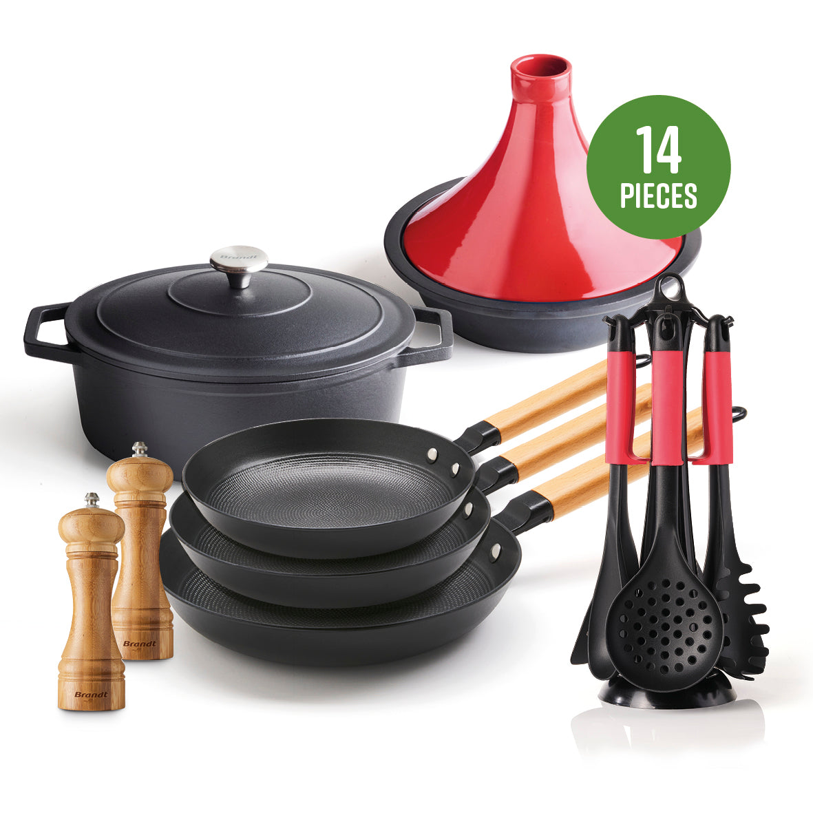 Qulinart by Brandt, ultralichte gietijzeren pan met antiaanbaklaag in honingraatvorm (grill, 28 cm Qulinart by Brandt, ultralichte gietijzeren pan met antiaanbaklaag in honingraatvorm (grill, 28 cm