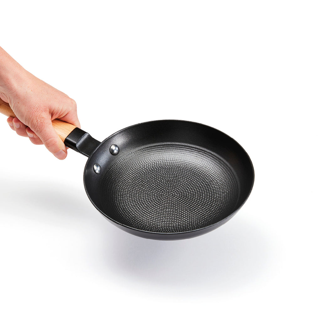 Honeycomb cast iron frypan - Red