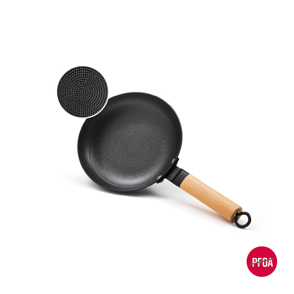 Honeycomb cast iron frypan - Red