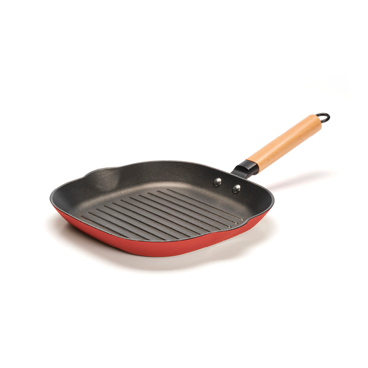 Poêle gril ronde 28 cm en fonte induction - Tom Press