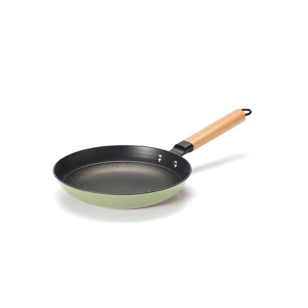 Honeycomb cast iron frypan - Green Green