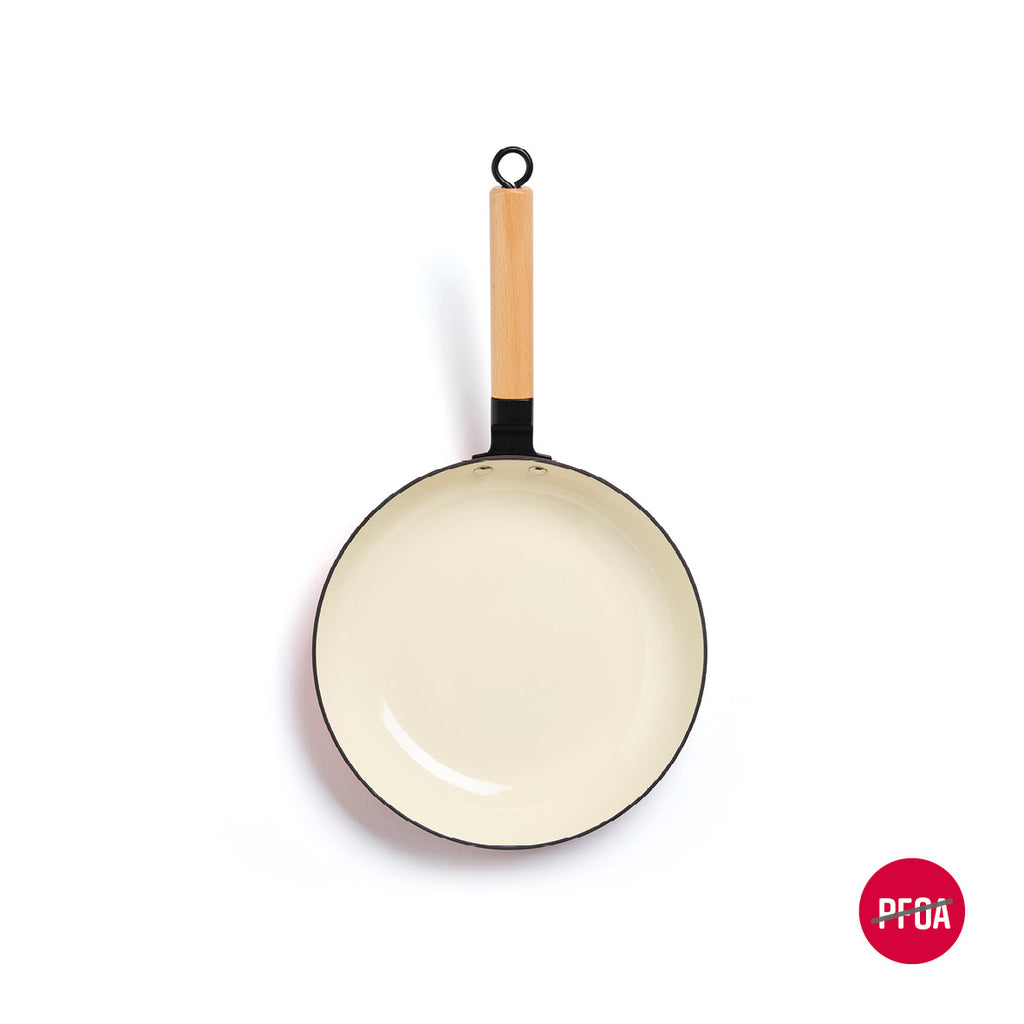 Cast iron frypan - Red/white