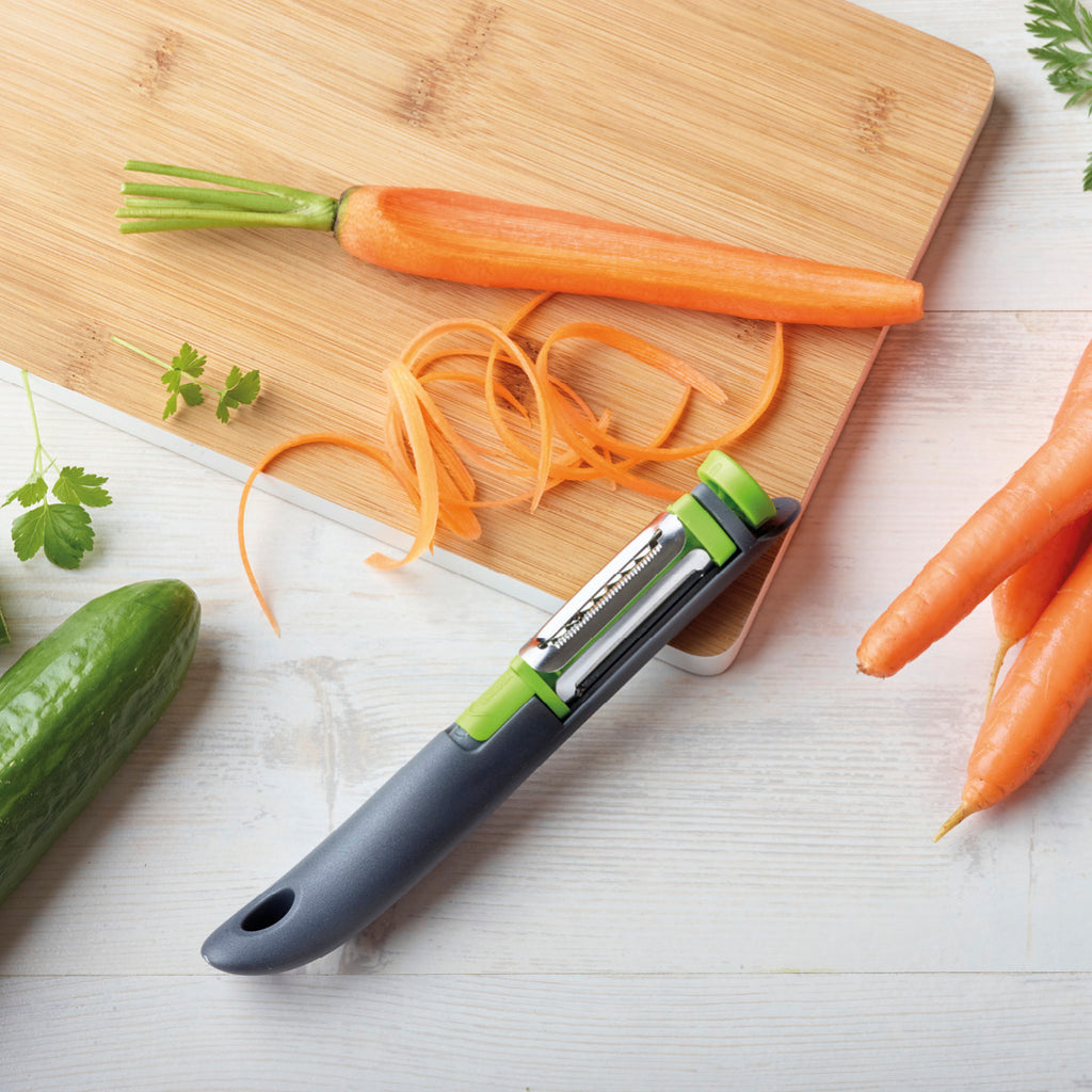 Triple blade peeler - grey/green