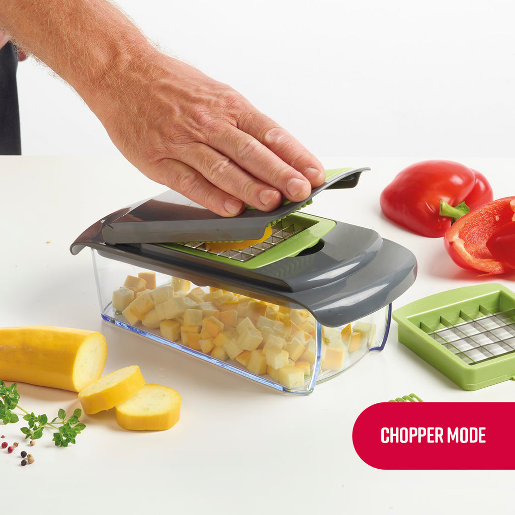 All In 1 chopper & mandoline slicer - Green/grey