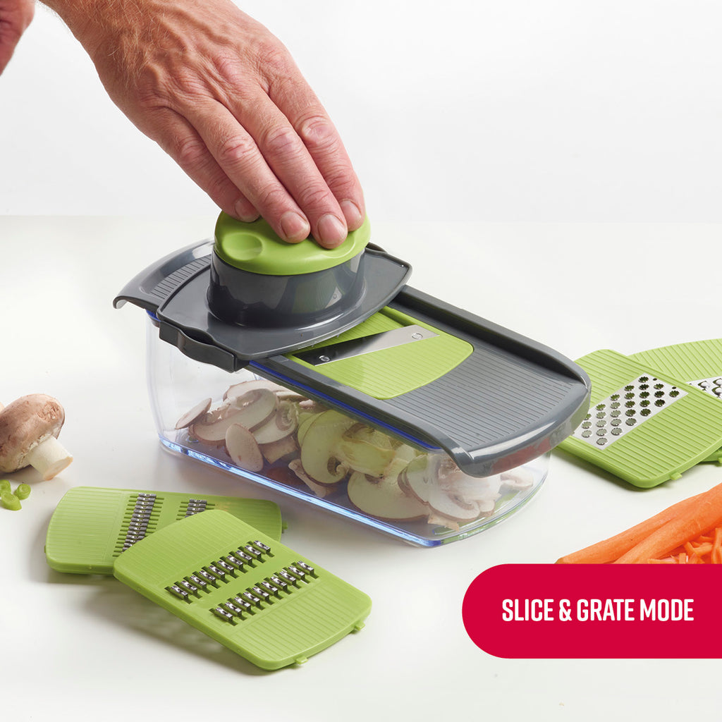 All In 1 chopper & mandoline slicer - Green/grey