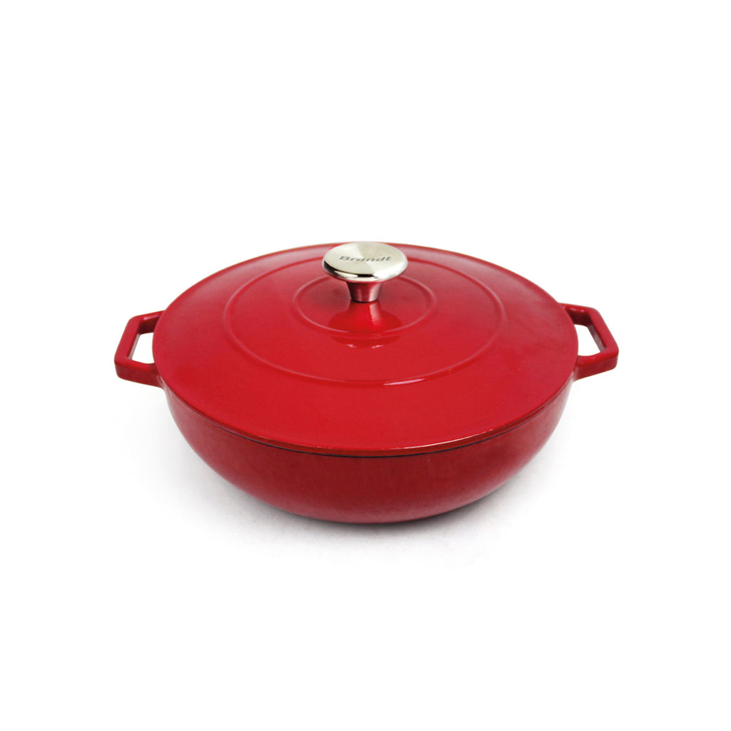 Cast iron round skillet - Red Red 25 cm