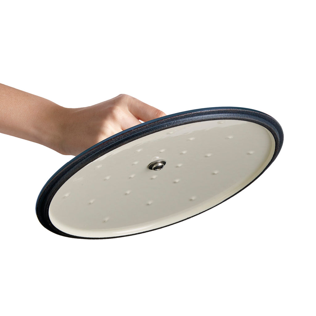 Cast iron round skillet - Blue