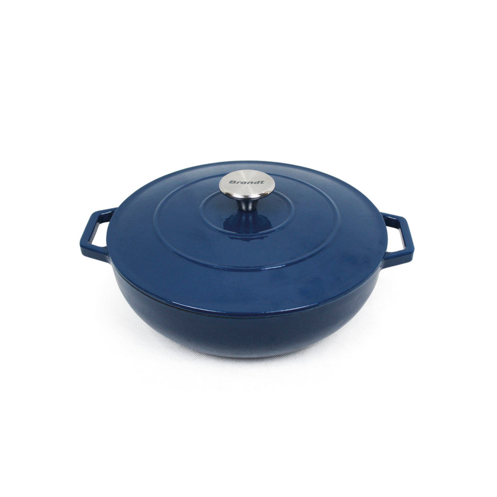 Cast iron round skillet - Blue
