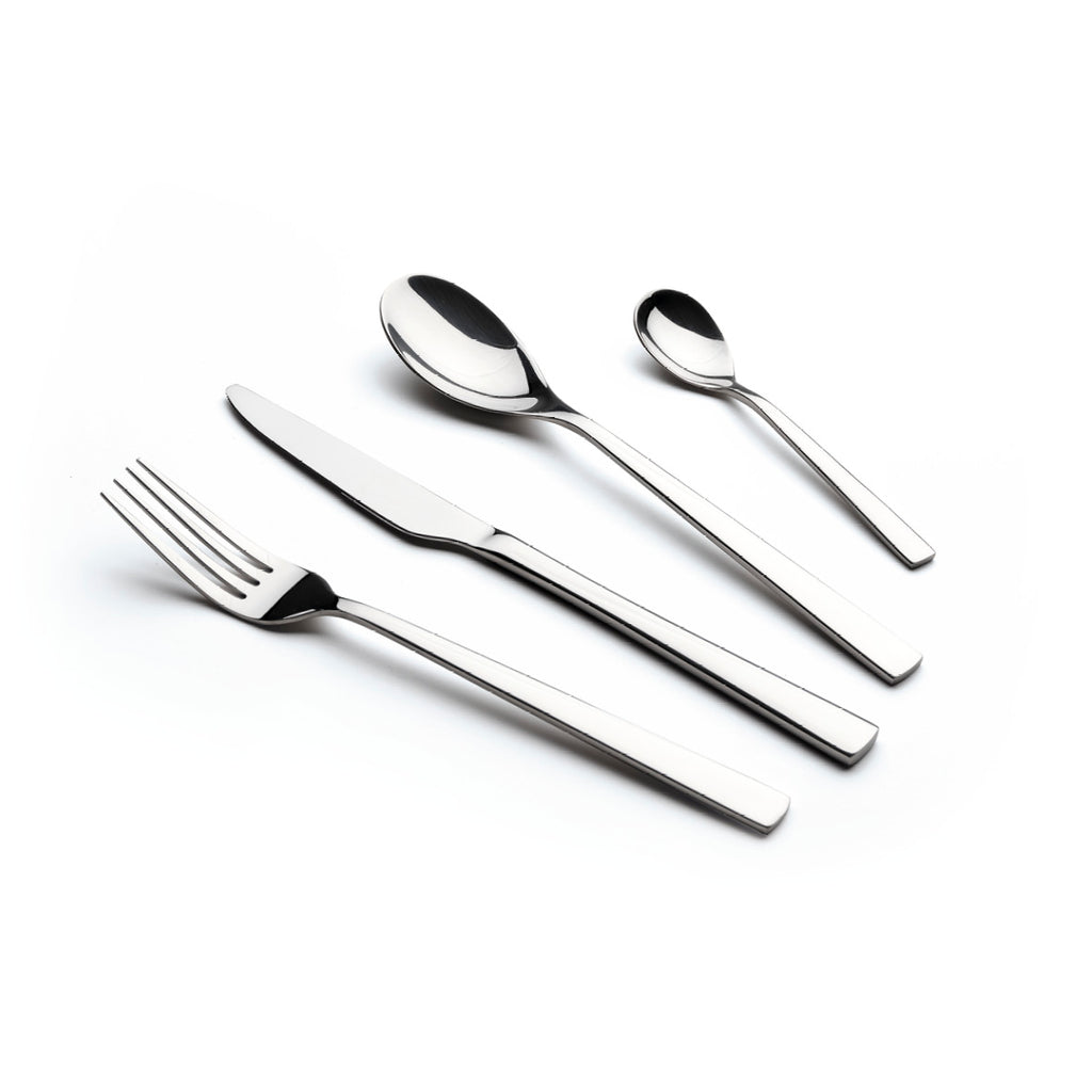 Cutlery box 24 pcs for 6 people - Silver mirror