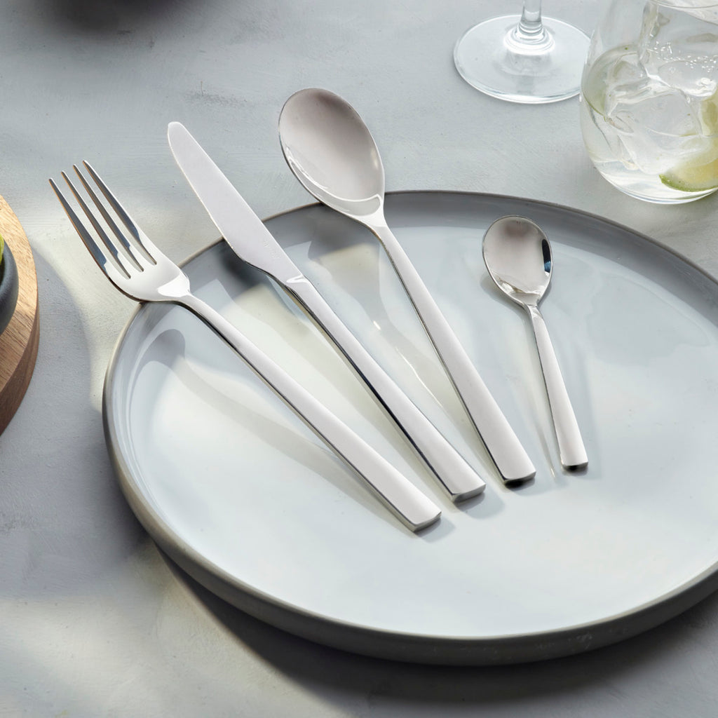 Cutlery box 24 pcs for 6 people - Silver mirror