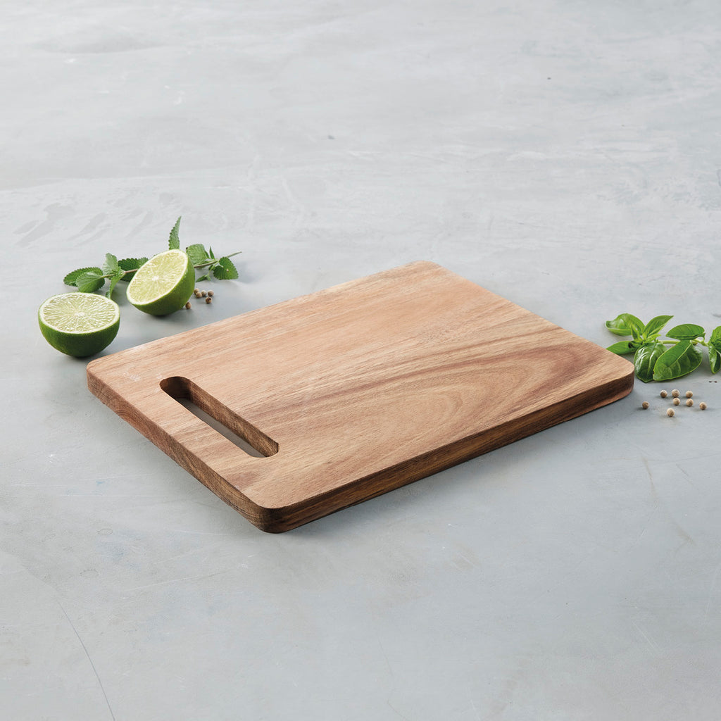 Rectangular chopping board with handle - Acacia