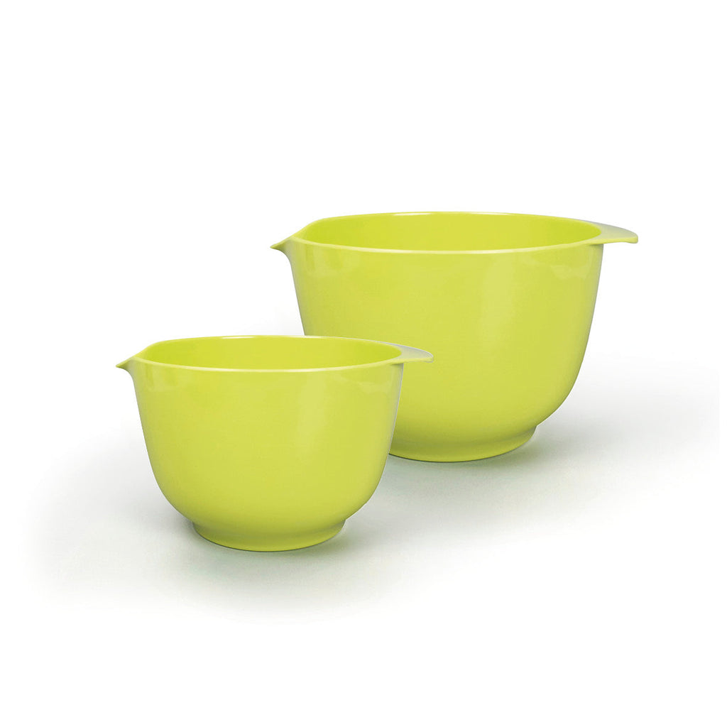 Set of 2 mixing bowls - 18 + 24 cm Lime green Melamine