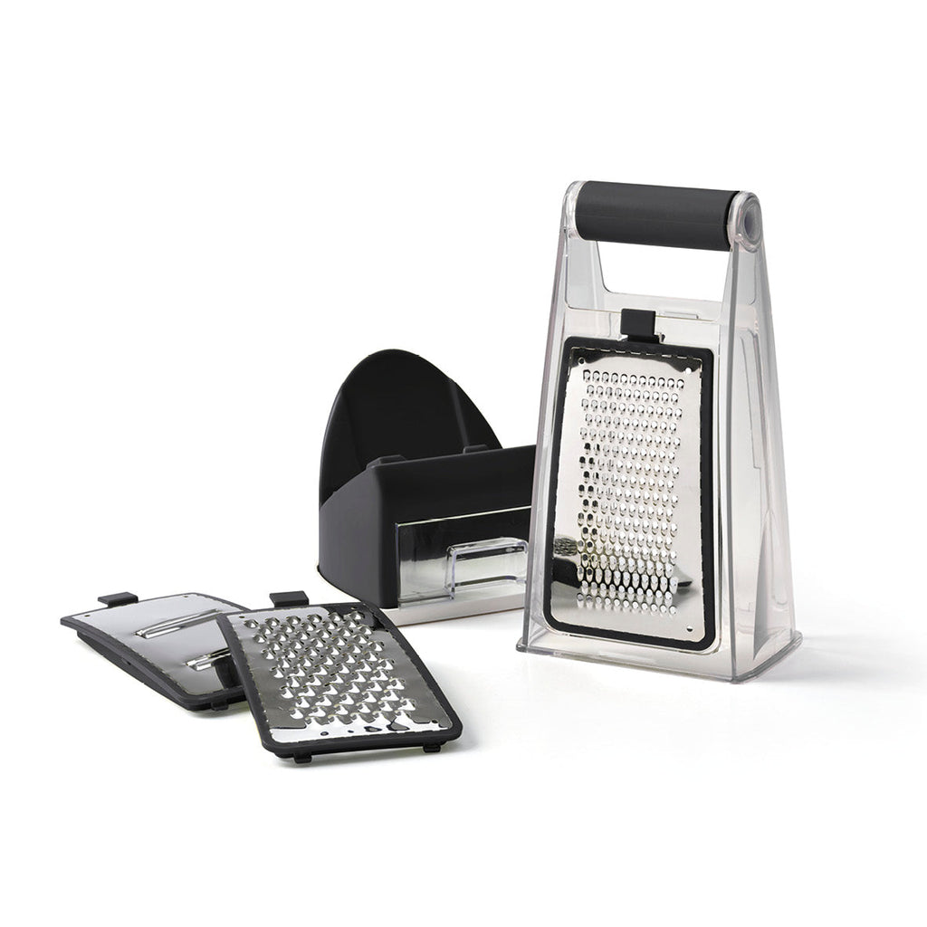 Vegetable slicer set with container - grey/black