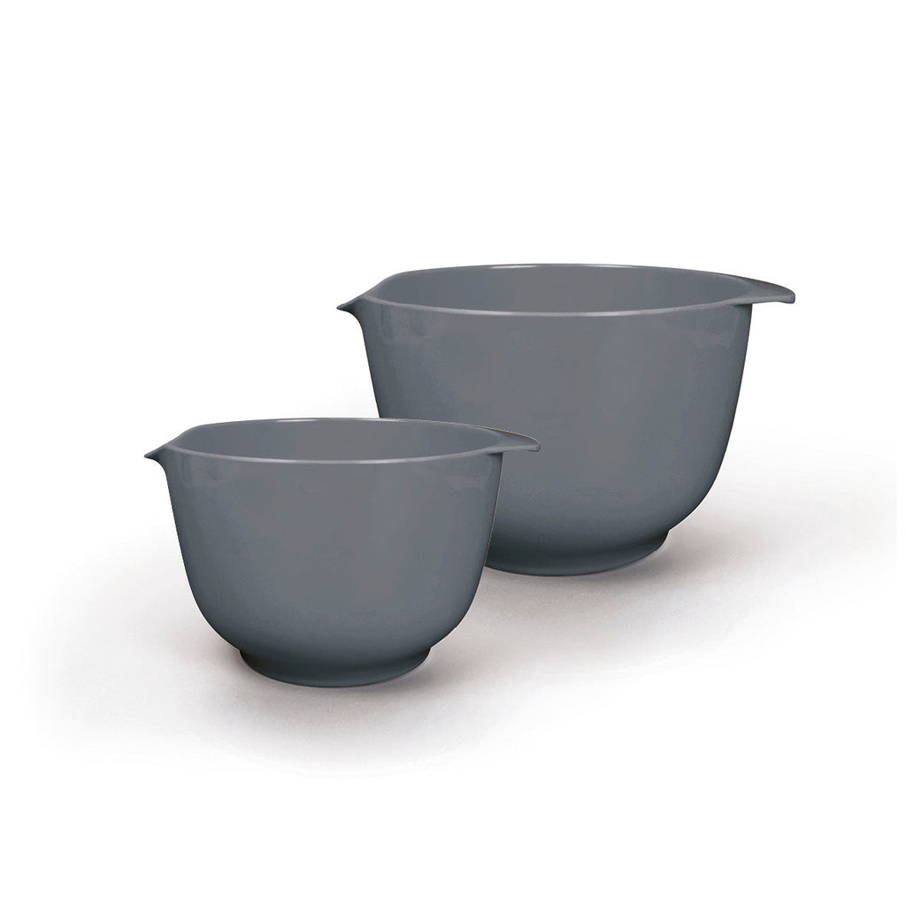 Set of 2 mixing bowls - 18 + 24 cm Grey Melamine