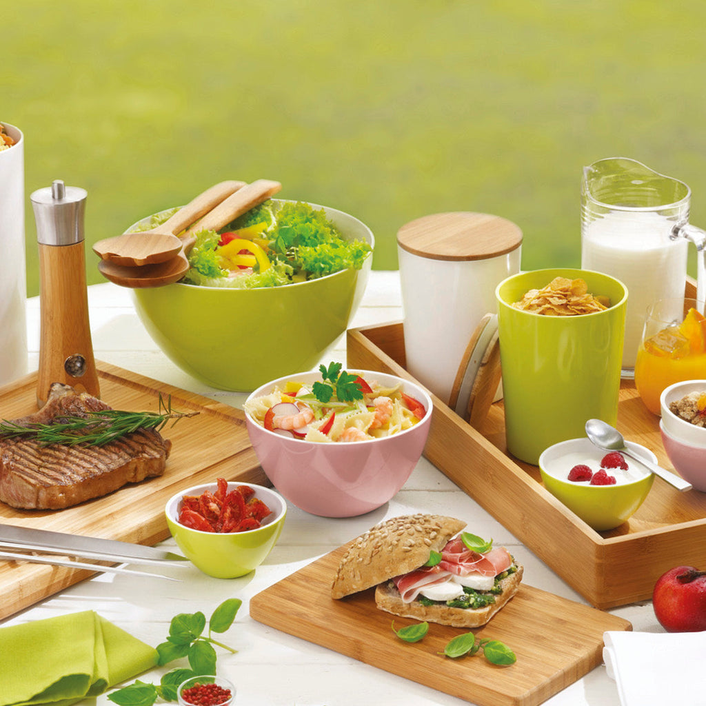 Set of 2 round food containers with lid
