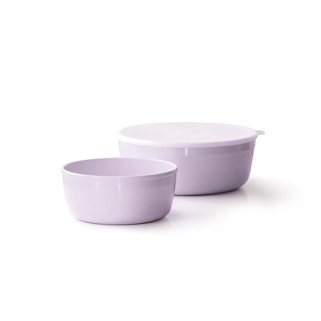 Set of 2 round food containers with lid Lavander