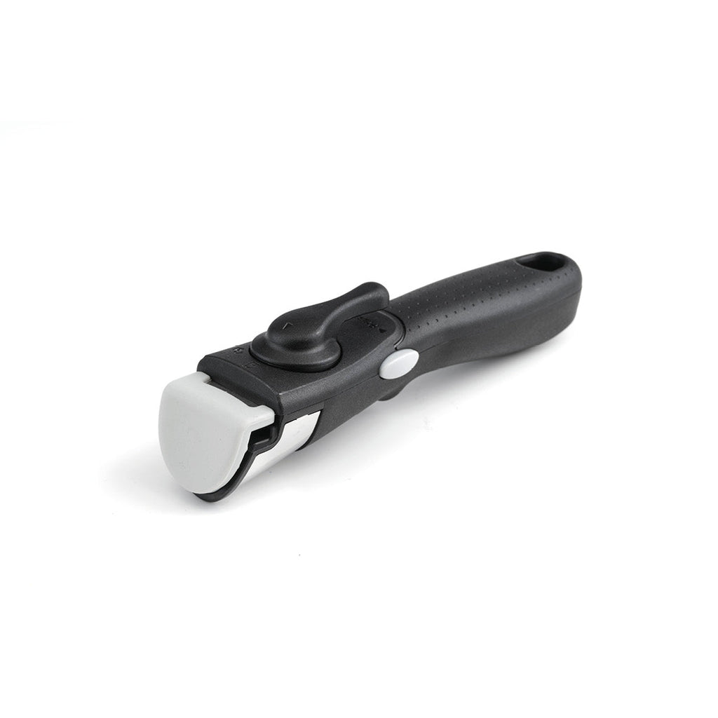 Set of 2 stainless steel frypans with non-stick coating with removable handle - Silver / black