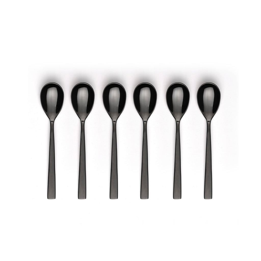 Set of 6 tea spoons - Black mirror