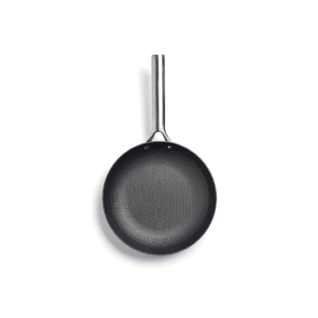 Enameled cast iron frypan with stainless steel handle - Black