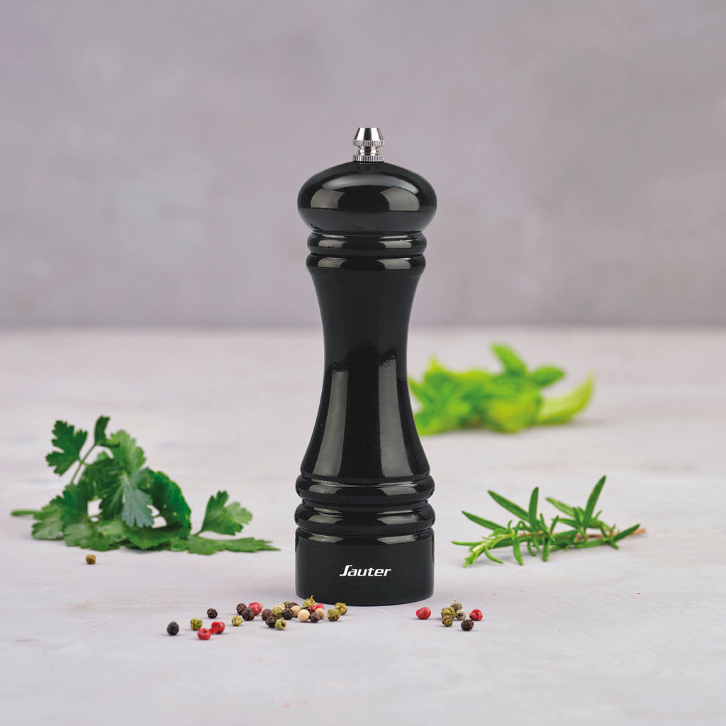 Manual pepper mill in wood - Black