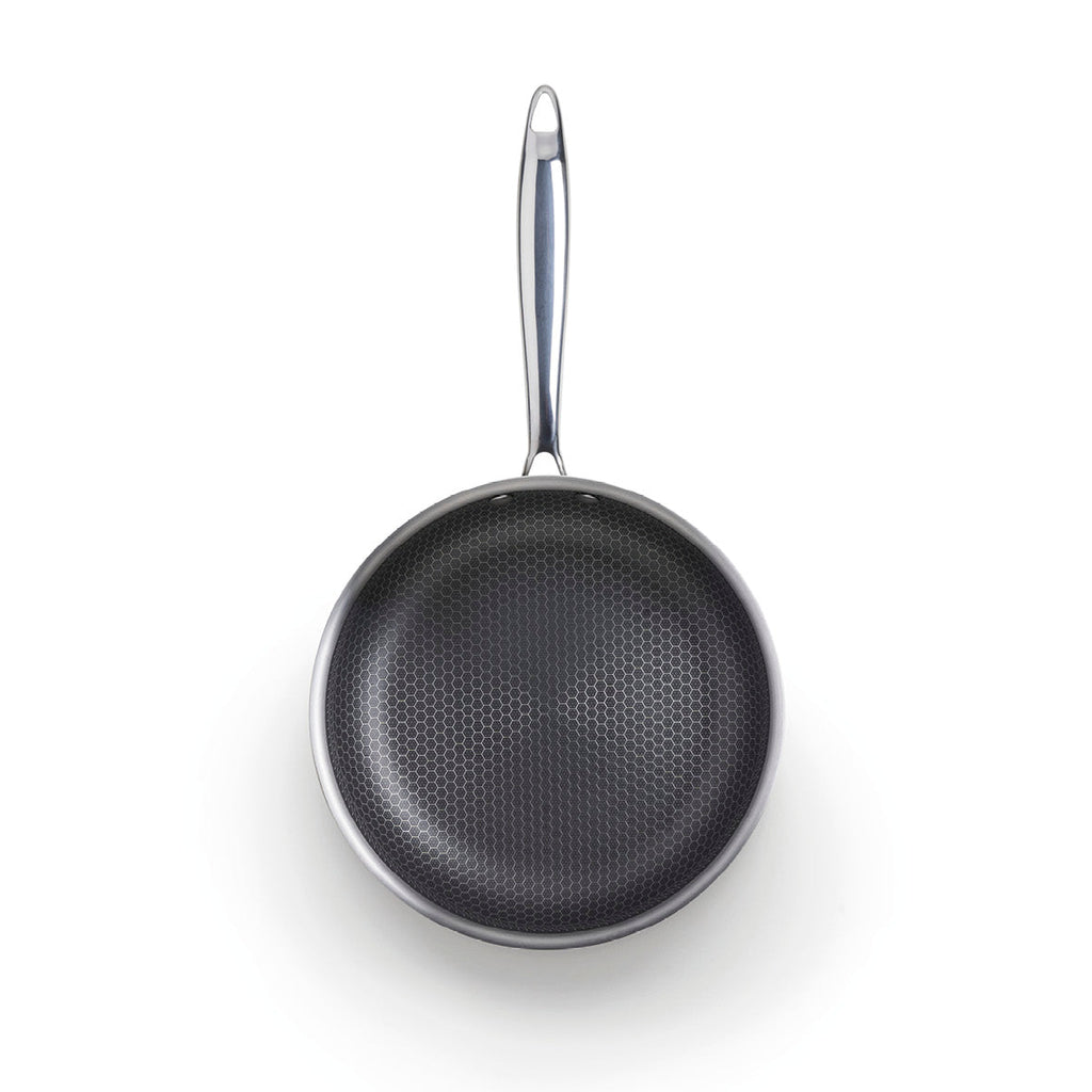 Stainless steel triply frypan non-stick honeycomb coating - Silver