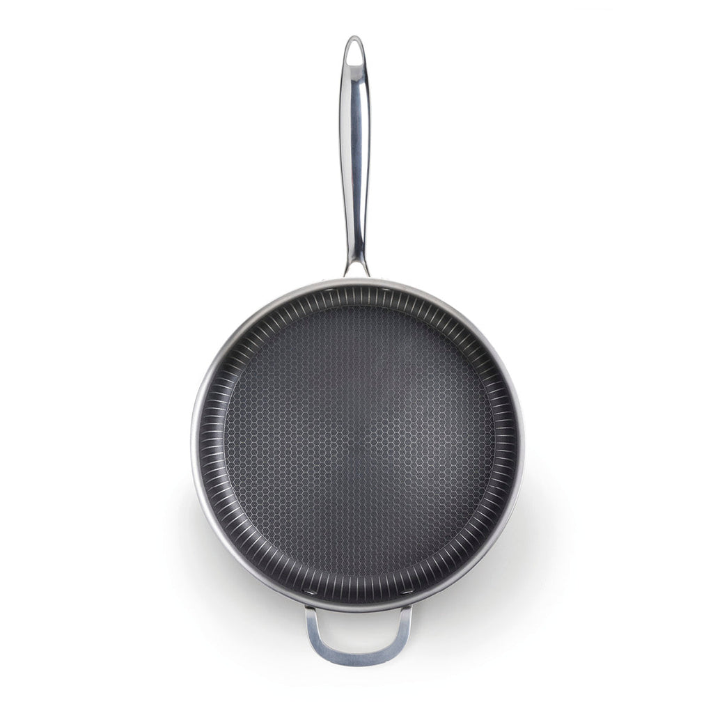 Stainless steel triply skillet non-stick honeycomb coating 24 cm - Silver