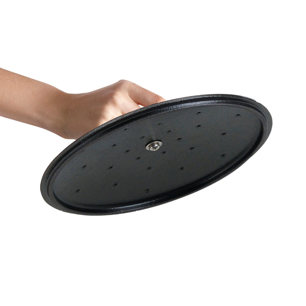 Sauteuse en fonte d'acier ronde noir mat 25 cm - VipShopBoutic