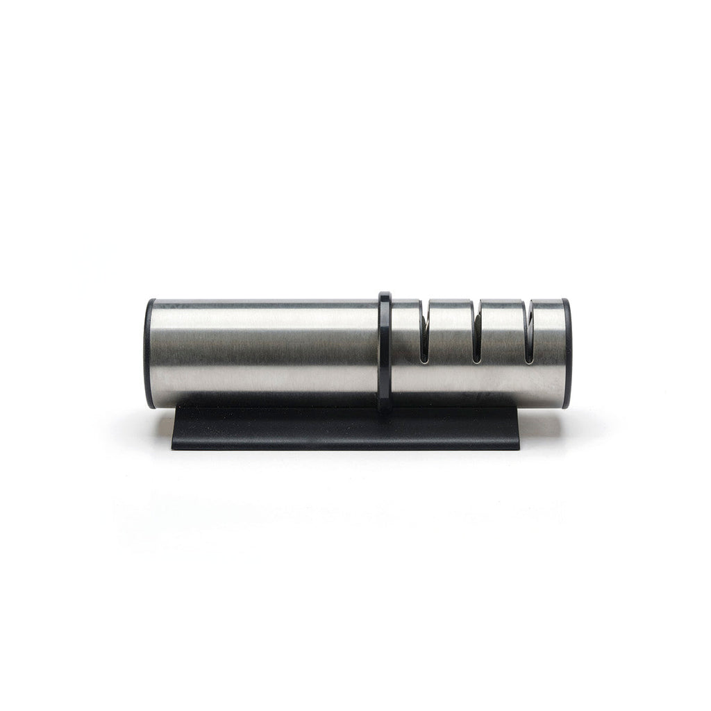 Round knife sharpener stainless steel - grey